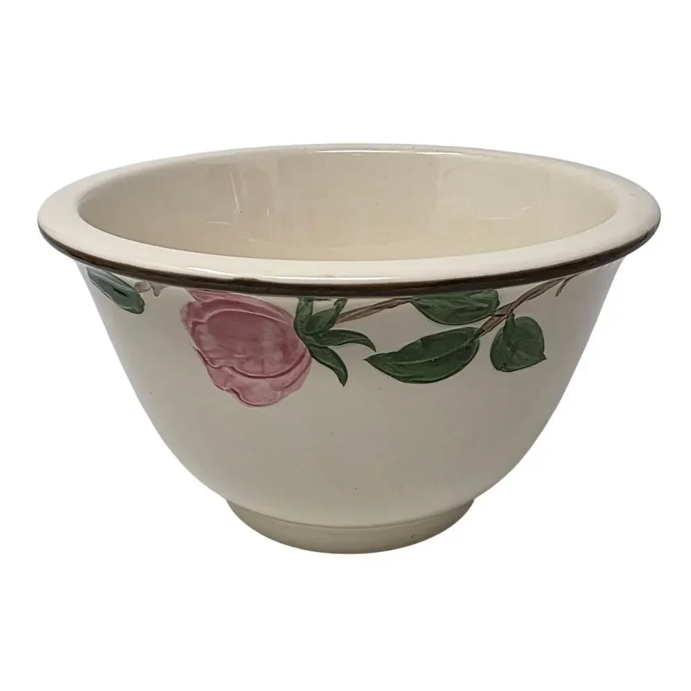 Vintage Franciscan Desert Rose Mixing Bowls Set 2 California Hand Decorated